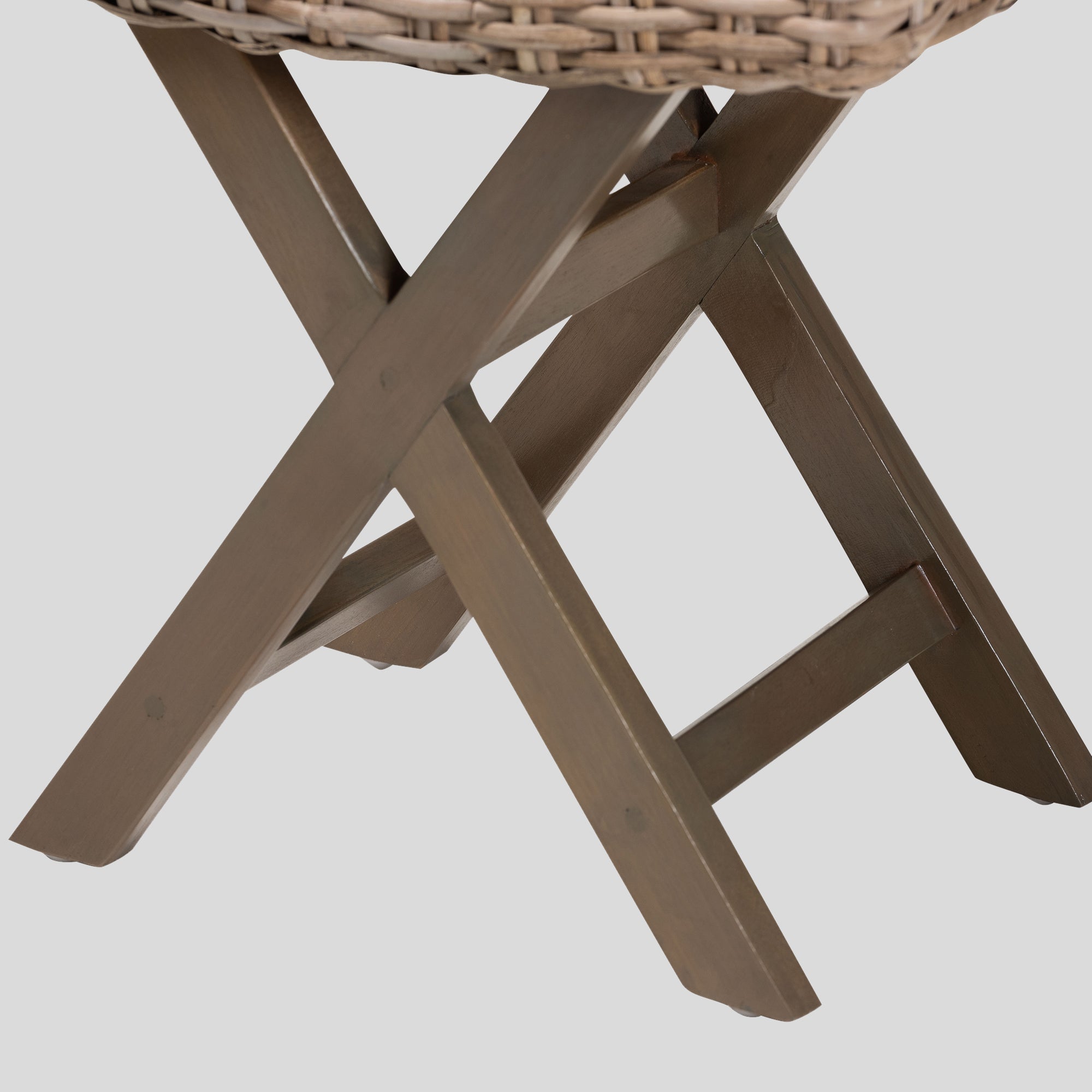 Footstools Rattan and Wood Ottoman Footstool – bali & pari