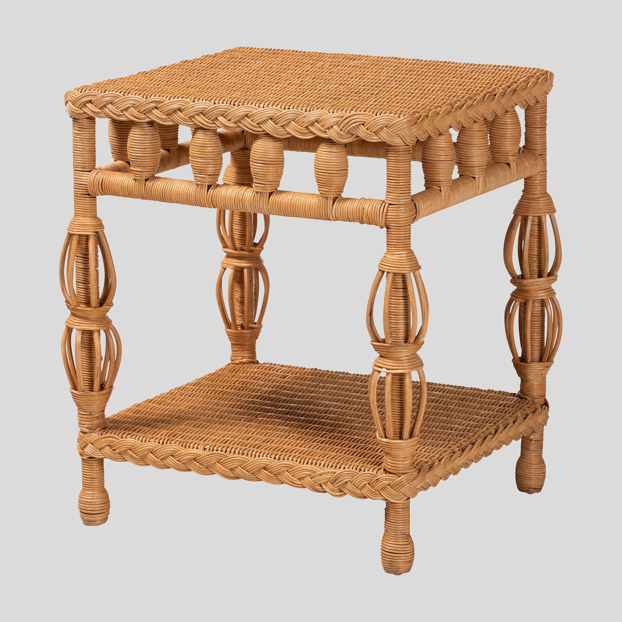 Triangle Rattan End Table Bohemian Rattan End Table – bali & pari
